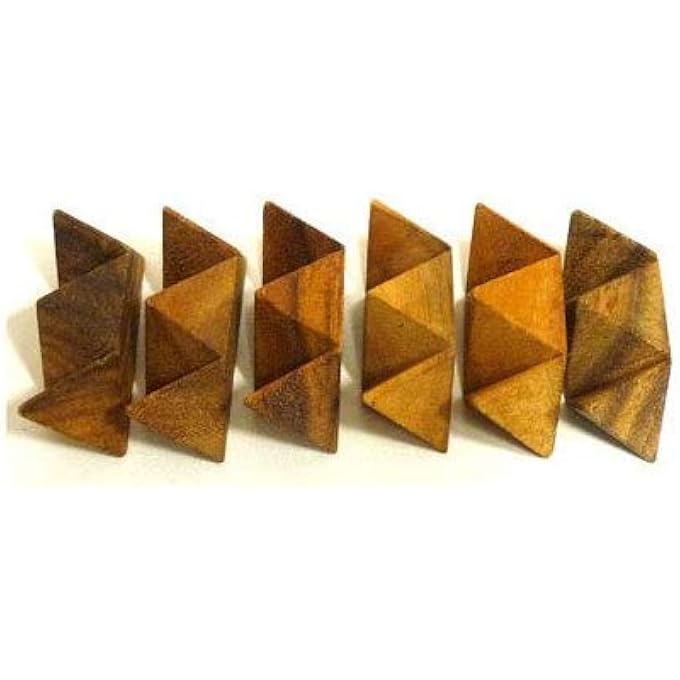 PUZZLES ART. POLAR STAR - 3D WOODEN BRAIN TEASER - DIFFICULTY 3/6 HARD - STAR ADVENTURES SERIES - Image 2